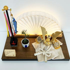 5号寄木細工兜飾り/一久作[KH-155]/五月人形/東昭齊秀月モリヤ人形店