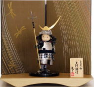 壱三作の五月人形もののふ童「剣舞上杉」人形飾り